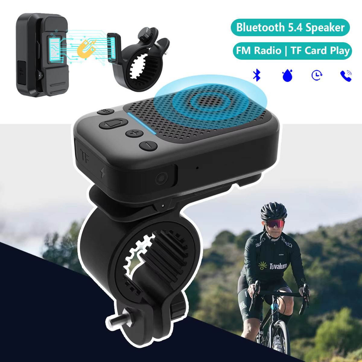 Portable Bluetooth Speaker Waterproof Ipx7 - Speaker Mini Bike Nirkabel Bluetooth 5.4