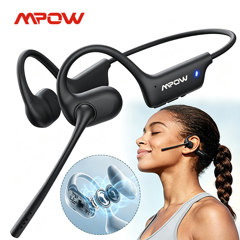 Type C Wired Earphones With Mic - Mpow O1 Headphone Olahraga Open Ear