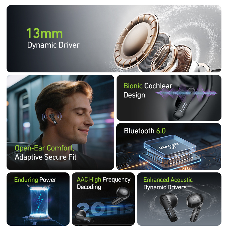 Headset TWS Gaming HTC NE94 de - Headphones ulasan dan harga