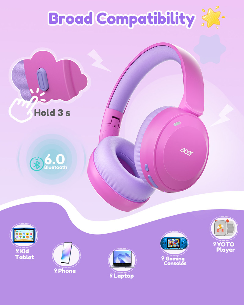 Acer OHR668 Headphone Bluetoot - Anc Wireless Over Ear Headphones ulasan dan harga