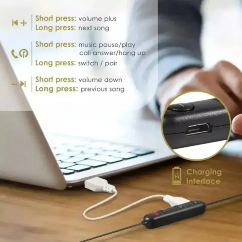 Headset Bluetooth dengan Tali  - Magnetic Neckband Sports Earphones ulasan dan harga