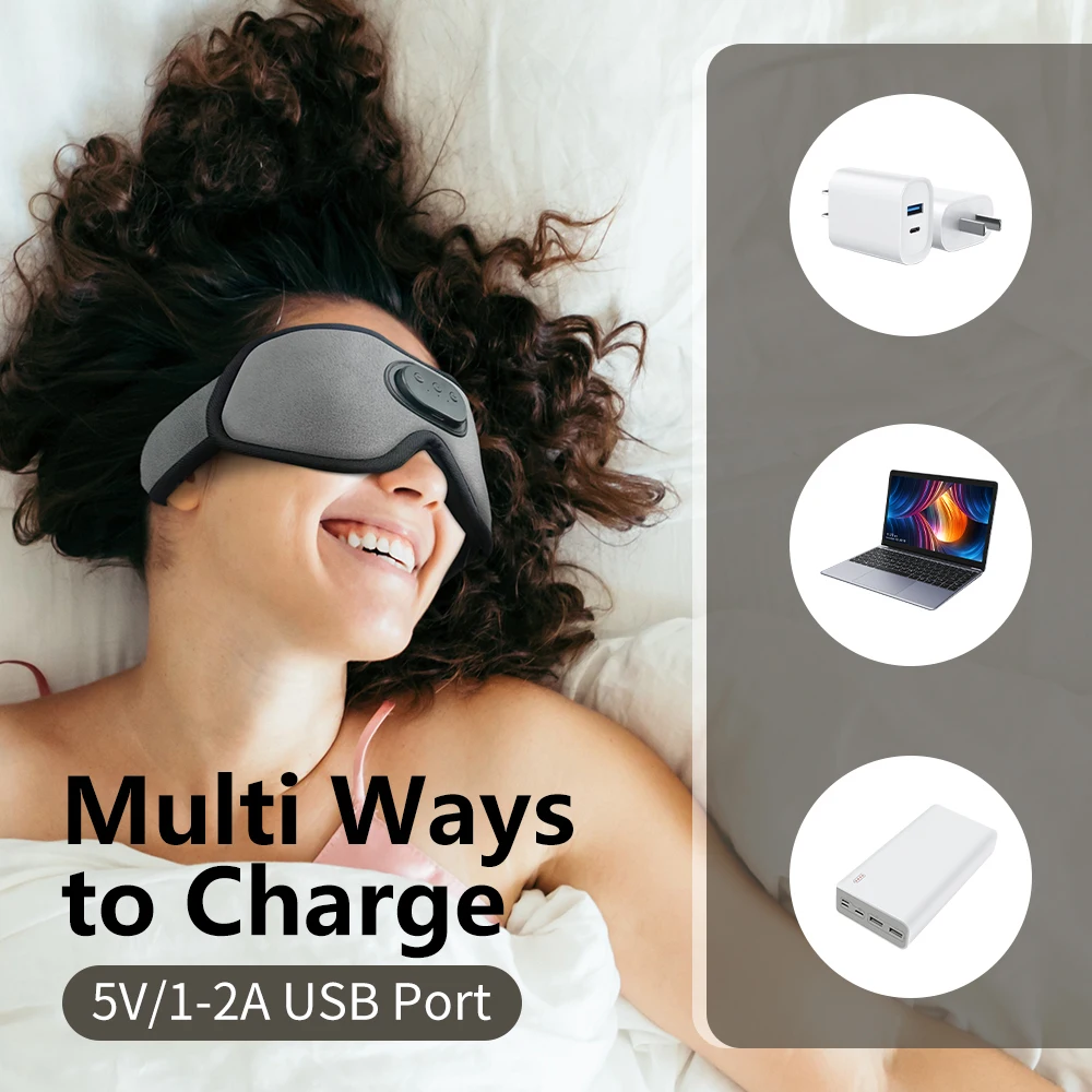 Headphone Masker Mata Tidur Bl - Sleep Mask Headphones Bluetooth ulasan dan harga