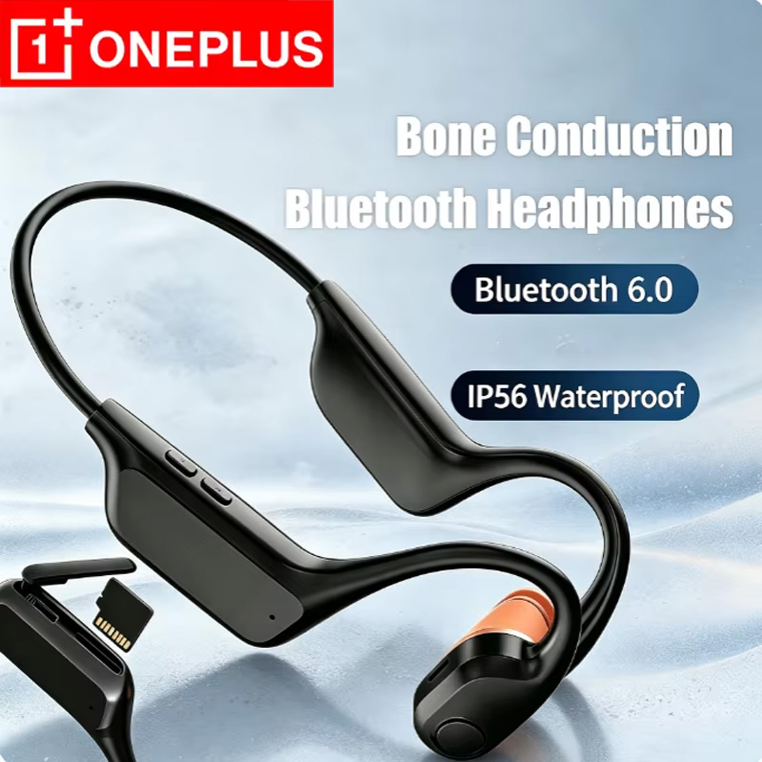 Headphone Bluetooth Konduksi T - Bone Conduction Running Headphones ulasan dan harga