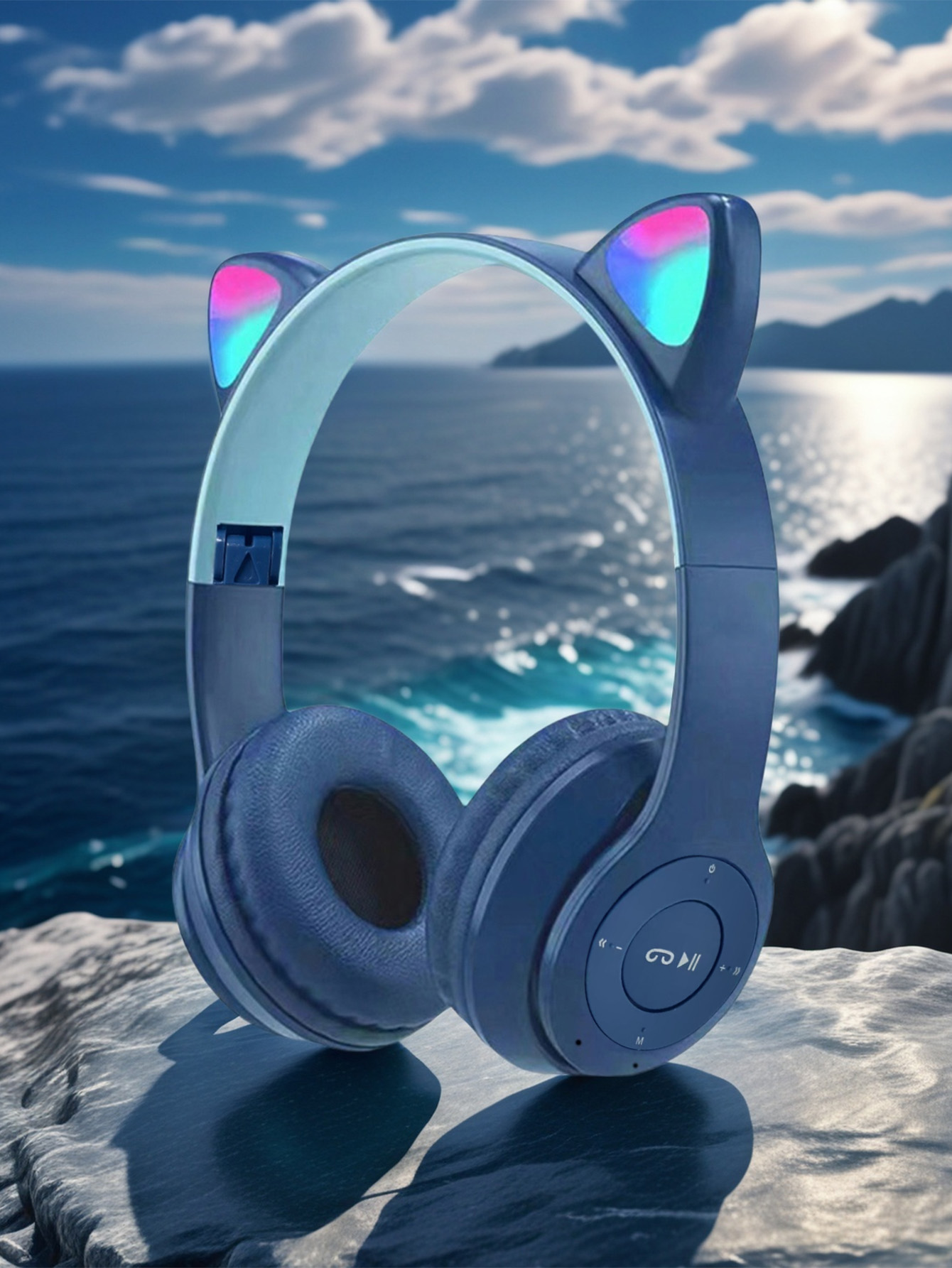 Headset Bluetooth Gaming denga - Cat Ear Bluetooth Headset Led ulasan dan harga