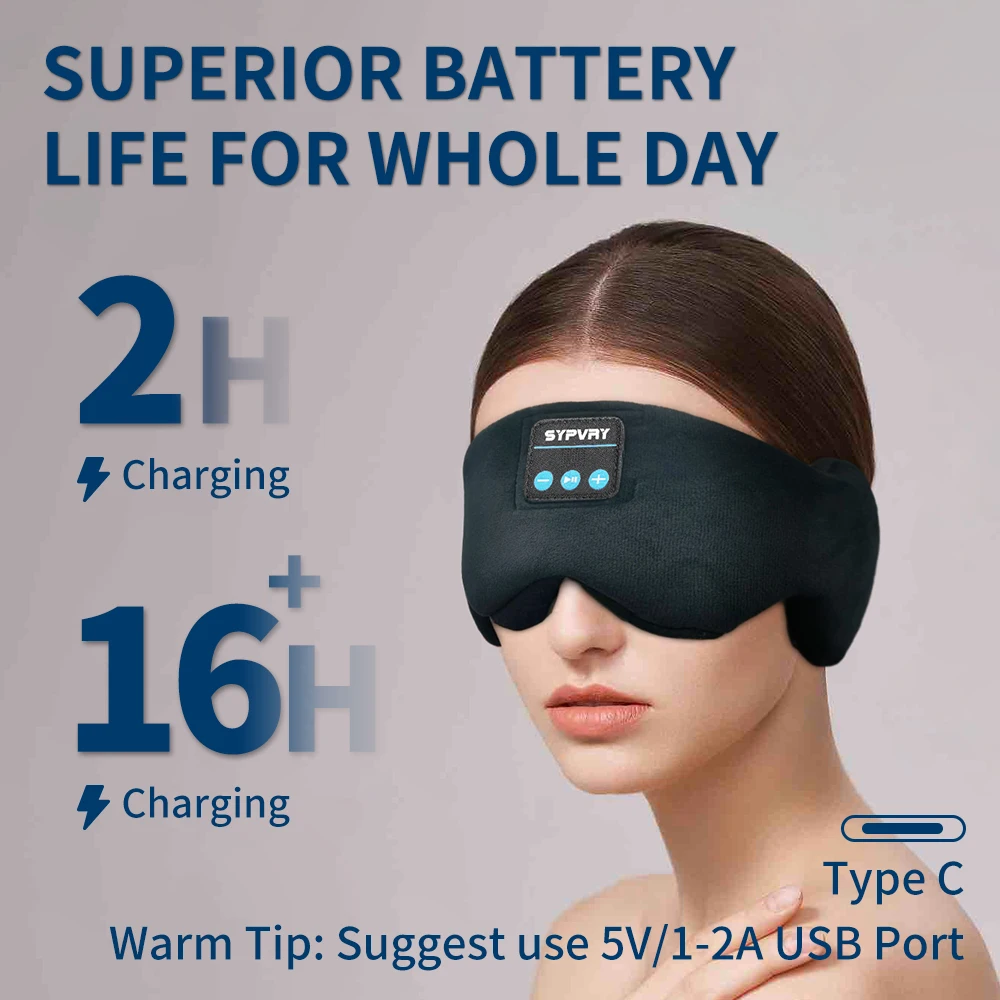 Masker Mata Bluetooth dengan H - Sleep Mask Headphones Bluetooth ulasan dan harga